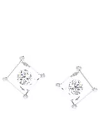 Kolczyki - Diamant Vendôme Złote kolczyki-wkrętki z diamentami - miniaturka - grafika 1