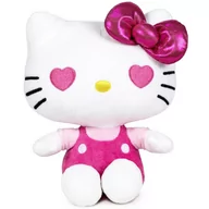 Maskotki i pluszaki - Hello Kitty Maskotka Różowa Pluszowa 24 cm Oryginał 50 urodziny - miniaturka - grafika 1