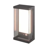 Lampy ogrodowe - Kinkiet Zewnętrzny Solarny V-Tac 1W Led Czujnik Ruchu Ip65 Szary Antracyt Vt-1193 3000K 95Lm - miniaturka - grafika 1
