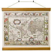 Mapy i plansze edukacyjne - Świat według Willema Blaeu z 1635r. Mapa ścienna - miniaturka - grafika 1