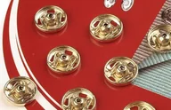 Prace ręczne dla dzieci - Zatrzaski metalowe nr 1/2 ZŁOTE - miniaturka - grafika 1