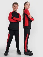 Bluzy dla chłopców - 4F Bluza sportowa rozpinana bez kaptura dziecięca 4F JUNIOR x Robert Lewandowski - czarna 122/128 (6-8 lat) - miniaturka - grafika 1