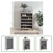 Szafki na buty - The Living Store Szafka na buty betonowa szara 60x35x105 cm materiał drewnopochodny - miniaturka - grafika 1