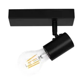 Lampy ścienne - KingBerry Kinkiet DOLG 1xE27 13W IP20 czarny - miniaturka - grafika 1