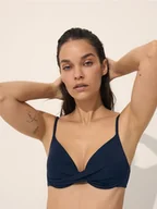 Stroje kąpielowe - Reserved - Góra od bikini - granatowy - miniaturka - grafika 1