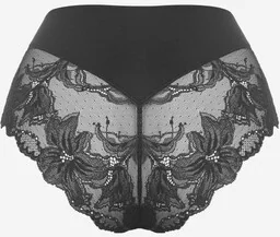 Figi damskie bawełniane bezszwowe z koronkowym tyłem i wysokim stanem czarne Io Sono Io 5119 Sielei - Majtki damskie - miniaturka - grafika 1