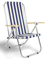 Leżaki ogrodowe - Leżak plażowy / krzesło składane - dwie pozycje, max 150 KG - tradycyjne - miniaturka - grafika 1