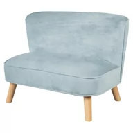 Fotele i pufy dla dzieci - Jasnoniebieska aksamitna sofa dla dzieci 70 cm Lil Sofa – Roba - miniaturka - grafika 1
