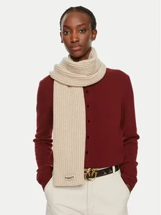 Pinko Szalik Talpa 04490 A1CH Beżowy - Apaszki i szaliki damskie - miniaturka - grafika 1