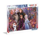 Puzzle - Clementoni Puzzle ramkowe 30 Super Kolor Frozen 2 - miniaturka - grafika 1