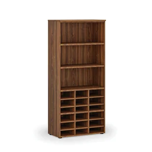Regał sortujący PRIMO WOOD, 1781 x 800 x 420 mm, 18 przegród, orzech - Regały biurowe - miniaturka - grafika 1
