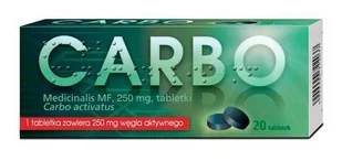 ARROW POLAND Carbo medicinalis mf 250 mg x 20 tabl |  OD 199 PLN! - Układ pokarmowy - miniaturka - grafika 1