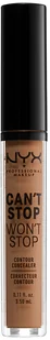 NYX PROFESSIONAL MAKEUP NYX Professional Makeup Can't Stop Won't Stop Contour Concealer  wodoodporny płynny korektor w płynie, kaszerowanie i rozświetlacz, 3,5 ml, Mahogany 16 - Korektory pod oczy - miniaturka - grafika 2