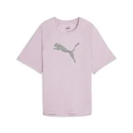 Koszulki sportowe damskie - Damska koszulka z nadrukiem EVOSTRIPE PUMA Grape Mist Purple - miniaturka - grafika 1