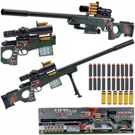 Zabawki militarne - KARABIN PISTOLET SNAJPERKA SNAJPER STRZAŁKI ŁUSKI - miniaturka - grafika 1