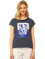 Koszulki i topy damskie - Street One Damska koszulka w paski, Grand Blue, 40 - miniaturka - grafika 1