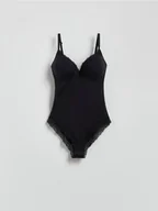 Moda i Uroda OUTLET - Reserved - Body z miseczkami push up - czarny - miniaturka - grafika 1