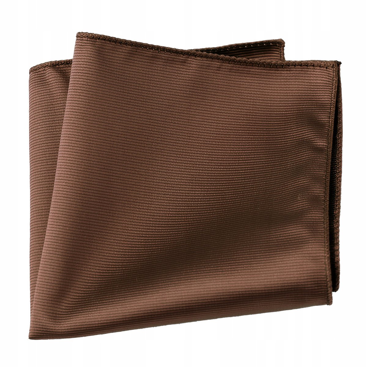 Poszetka męska w prążki - brązowa