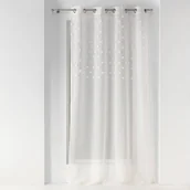 Firany - Firanka do salonu ze zdobieniem w kropki na przelotkach,140 x 240 cm biała 1626623 - miniaturka - grafika 1