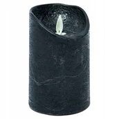 Świece - Świeca woskowa LED ruchomy płomień - Czarny 15cm - miniaturka - grafika 1