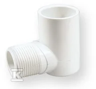 Łączniki, trójniki, kształtki - Nibco Kolano z gwintem wkrętne KW/GZ PVC-U 1/2" - miniaturka - grafika 1