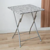 Stoły ogrodowe - Stolik turystyczny Flower Silver 60 x 60 cm PATIO - miniaturka - grafika 1