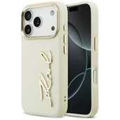 Etui i futerały do telefonów - Etui KARL LAGERFELD Karl Script Logo do Apple iPhone 17 Pro Beżowy - miniaturka - grafika 1