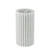 Świece - Świeca Modern walec szary M 15 x 8 cm - miniaturka - grafika 1
