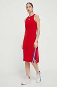 Sukienki - adidas sukienka kolor czerwony mini prosta IS8341 - miniaturka - grafika 1