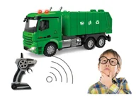 Zabawki zdalnie sterowane - AUTO CIĘZAROWE śmieciarka zdalnie sterowana RC - miniaturka - grafika 1