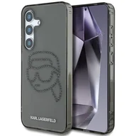 Etui i futerały do telefonów - Etui KARL LAGERFELD Rhinestones Karl Head Logo do Samsung Galaxy S25 Czarny - miniaturka - grafika 1