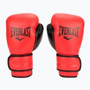 Rękawice bokserskie - Rękawice bokserskie męskie Everlast Powerlock Pu czerwone EV2200 - miniaturka - grafika 1