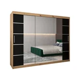 Szafy - Szafa przesuwna Garderoba VERONA 4 250 gł. 62 artisan/czarny - miniaturka - grafika 1