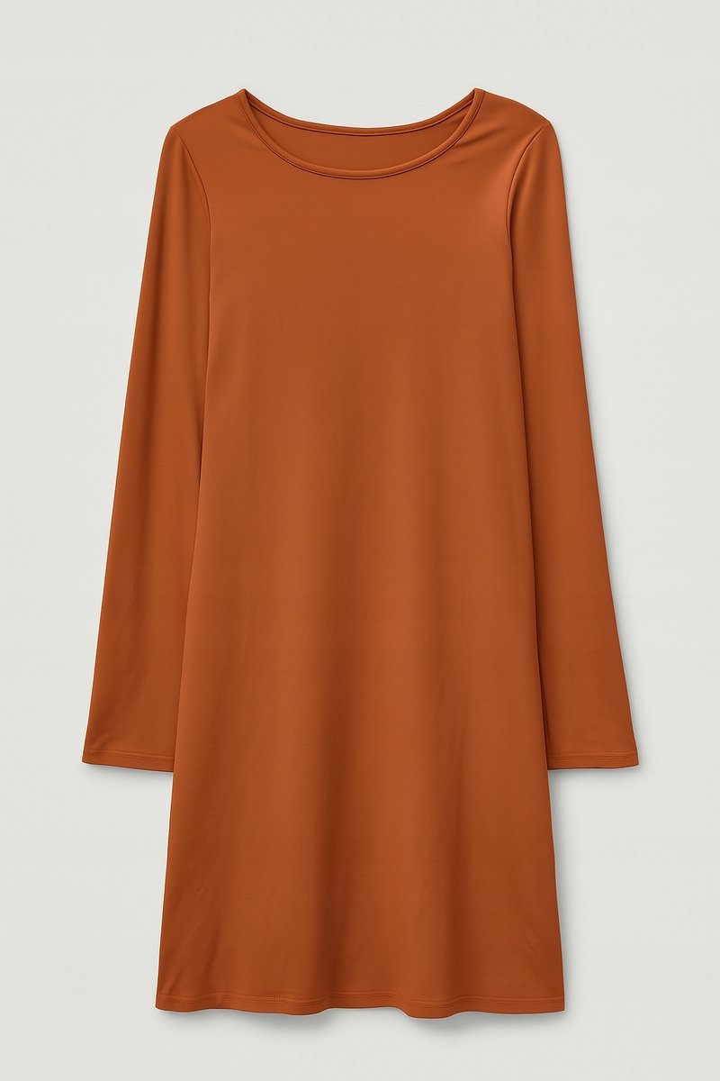 Vero Moda, Sukienka z długim rękawem, Redwood, Rozmiar M