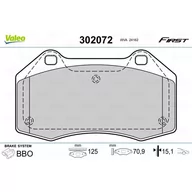 Klocki hamulcowe - Klocki hamulcowe - komplet VALEO 302072 - miniaturka - grafika 1