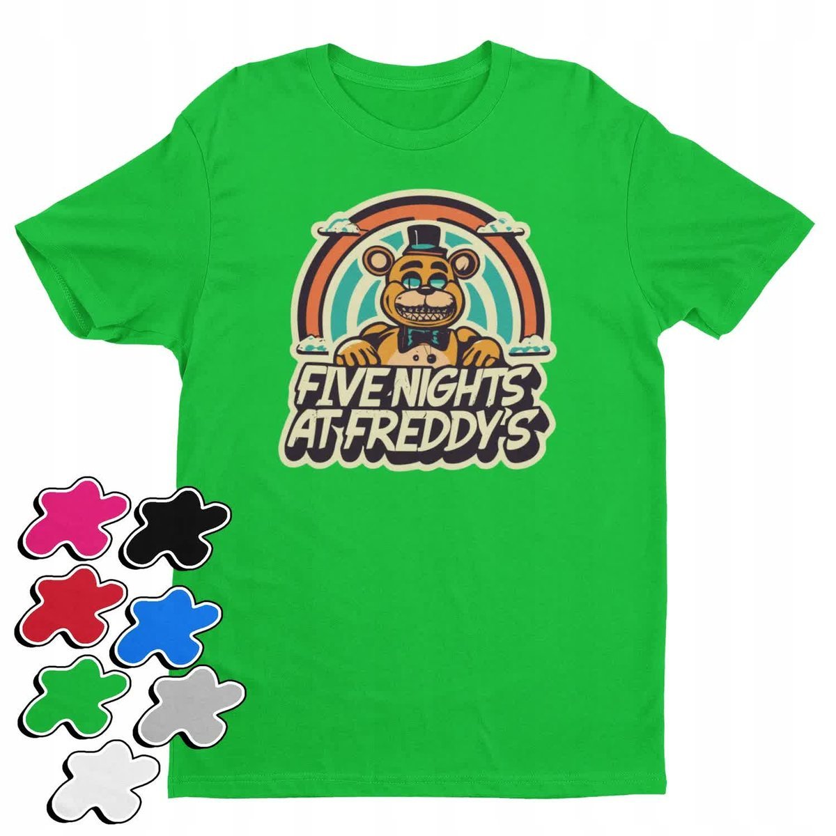 Koszulka T-Shirt Dziecięca Z Nadrukiem Five Nigts At Freddy -M 134-140