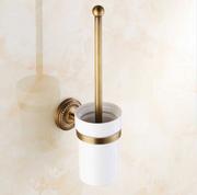 Akcesoria do wc - szczotka toaletowa retro szczotkowany mosiądz DANAE - miniaturka - grafika 1
