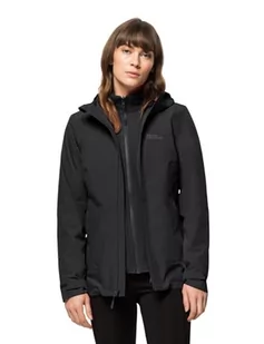 Jack Wolfskin Damska kurtka Moonrise 3 w 1, czarna, XL (DE) - Kurtki damskie - miniaturka - grafika 1