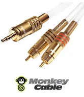 Kable - Kabel audio MONKEYCABLE Jack 3.5 Stereo, 2RCA Clarity MCYJ2P5, 5 m - miniaturka - grafika 1