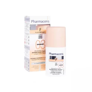 Pharmaceris Pharmaceris f delikatny fluid intensywnie kryjący o przedłużonej trwałości spf 20 bronze 03 brązowy 30 ml - Podkłady do twarzy - miniaturka - grafika 1