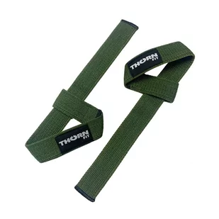 Paski do podnoszenia ciężarów THORN FIT Lifting straps cotton army green - Paski do jogi - miniaturka - grafika 1