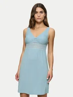 Piżamy damskie - Triumph Koszula nocna Aura Spotlight 10218288 Niebieski Regular Fit - miniaturka - grafika 1