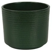 Donice - Osłonka cylinder CALLA 991 14 cm butelkowa zieleń - miniaturka - grafika 1