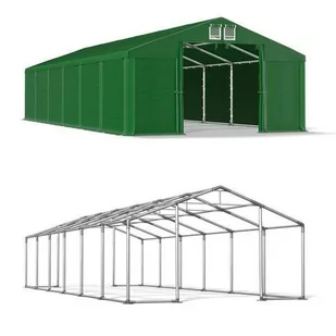 Namiot Magazynowy Całoroczny 5x12x2 Zielony WINTER MSD - Altany ogrodowe - miniaturka - grafika 1