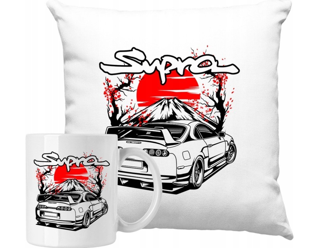 ZESTAW PODUSZKA + KUBEK Szybkie Auta Motoryzacja JDM Pomysł Na Prezent #10