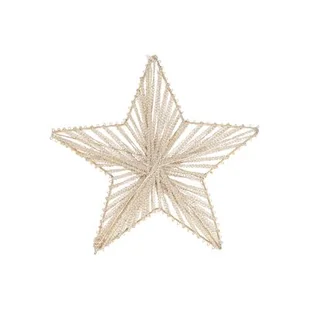 Gwiazda 10 LED ciepły biały 30 cm srebrna / złota - Oświetlenie świąteczne - miniaturka - grafika 1