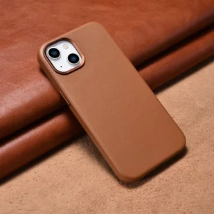 iCarer Case Leather pokrowiec etui z naturalnej skóry do iPhone 14 brązowy (WMI14220705-BN) (kompatybilne z MagSafe) - Etui i futerały do telefonów - miniaturka - grafika 13