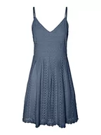 Sukienki - VERO MODA Damska sukienka VMHONEY Lace Pleated Singlet Dress WVN, China Blue, XL, niebieski (China Blue), XL - miniaturka - grafika 1