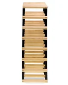 Pozostałe akcesoria barmańskie - Regał Na Wino Stojak Na 21 Butelek Szklanych/ Pet — Rw-8/ 3X7 — Surowy Naturalny Metal + Drewno Rw-8-3X7-21 / Wamar-Sosenka - miniaturka - grafika 1