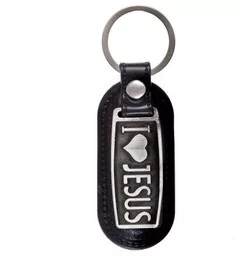 Brelok - I LOVE JESUS - satynowa powłoka - Dewocjonalia Brelok - I LOVE JESUS - satynowa powłoka - Dewocjonalia - miniaturka - grafika 1